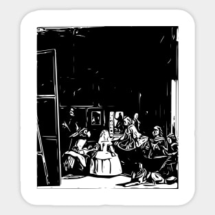 Diego Velázquez | The Maids of Honour | Line art Sticker